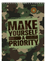 Блокнот А6  40л  "Камуфляжный дизайн - 5" на спирали