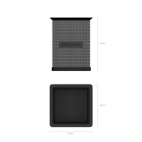 Стакан наст.  чёрный, квадратный, металл, сетка