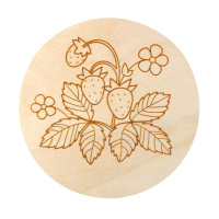 Выжигание набор досочек 13см "Земляника" кргу, 8+