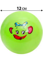 Мяч детский 12см "Мордашка" ассорти НЕ НАДУТЫЙ