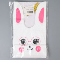 Мешок подар. ПВХ  с ушами 16*27см "Зайчик в очках" 50шт/уп