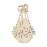 Заготовка деревянная ПАСХА Подвеска "Яйцо с венком" 18см