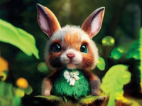 Пазл 3D 100 дет.  31*23см "Кролик в зеленом жабо"