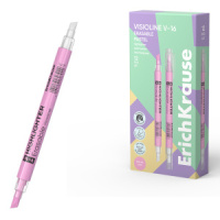 Текстовыделитель EK Visioline V-16 Erasable Pastel 0,6 - 4,0мм, розовый, двухсторонний, стираемый