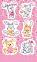 Набор наклеек  "Зайка" 9*15см