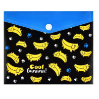 Конверт на кнопке  с рисунком 170*140мм, Собакобананы