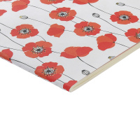 Записная книжка А5  40л. картон, мягк.пер. "Flora. Маки" кл.