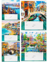 Тетрадь А5 12л кл. Проф-Пресс "Восхитительный вид" 5 диз.в спайке