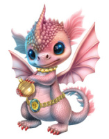 Вырубная фигурка 13*10см " Дракон девочка" Символ года