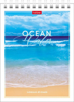 Блокнот А6  40л гребень "Аквалайф" УФ-лак, клетка