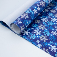 Бумага упаковочная 70*100см "Снежинки"