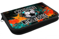 Пенал 1 отд. с 1-ой откид.пл. (212*135*26) молния, ткань "Футбол гранж"