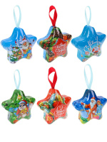 Подвесное украшение  8см "Звездочка" металл, с предсказаниями