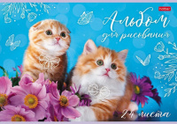 Альбом А4 24л скоба "Кототерапия" пл. 100 гр/м