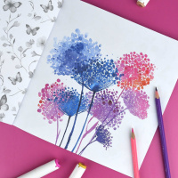 Раскраска "Творческая раскраска. Цветы" 215*215мм 32стр.