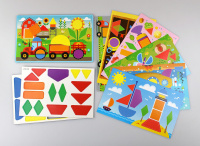 Игра магнитная "Мозаика магнитная с заданиями" 35 магнитиков, карточки 3+