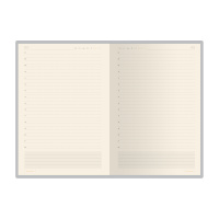 Ежедневник недат. А5 136л., мягк.пер., иск.кожа "Primavera. Черный" магнит.хлястик, ляссе