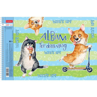 Альбом А4 24л  гребень "Из жизни корги", перфорация на отрыв,  пл. 100 гр/м