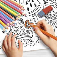 Раскраска - коврик 470*340мм "Сладости" многоразовая