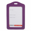 Бейдж 72*112 мм. экокожа, вертикальный, фиолетовый