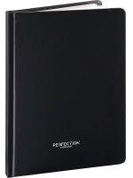 Блокнот А5 7БЦ  96л "Черная обложка" мат.лам., резинка, кл.