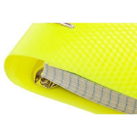 Тетрадь А5 на кольцах 120л кл. DIAMOND NEON Желтая, высечка под кольца, резинка