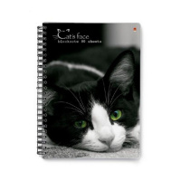 Блокнот А6  80л гребень "Микс 1" клетка