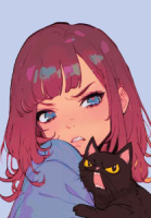 Блокнот А7  40л скоба "Недовольная девочка-2" клетка