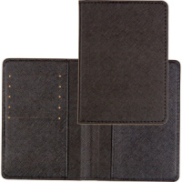 Обложка для паспорта из к/з Redeco 5 отд. д/визиток, черная