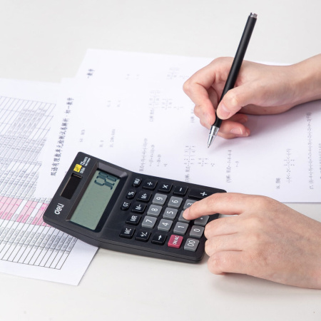 Калькулятор  12 разр. Deli  настольный, черный E1519A