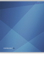 Тетрадь А5  96л кл. Проф-Пресс "Синие абстракции" 4 диз.в коробе