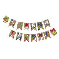Гирлянда 3,5м  Новогодние герои, 14 флажков