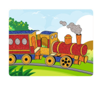 Аппликация из блёсток "Паравозик" 20*25см