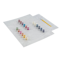 Картина по номерам на картоне 30*40см "Фруктовый торт"