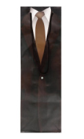 Пакет подар. бумажн. 36*12*9 см (под бутылку), Мужской костюм