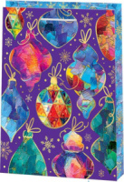 Пакет подар. бум. новогодн. 26*32*12см 130гр/м "Шарики"