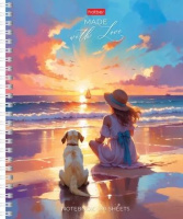 Тетрадь А5  80л ЛИН. гребень Hatber "В хорошей компании" софт-тач, 2диз.в спайке