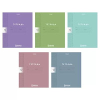 Тетрадь А5 12л кл. Hatber  пласт.обл. "Color Set" 5диз.в блоке