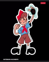 Тетрадь А5 48л кл. Hatber "Atomic Heart" выб.лак., 5диз.в спайке, белизна 100%