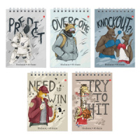 Блокнот А6  40л гребень "На спорте" клетка