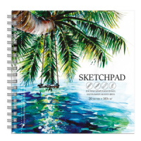Скетчпад 195*195мм  20л., гребень., 160гр/м2 "Райский уголок" акварельная бумага