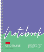 Блокнот А5 7БЦ гребень 120л "Underline" кл.