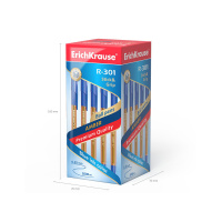 Ручка шар. ЕК R-301 1мм GRIP AMBER синяя