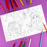 Раскраска "Раскраска для девочек. Фэнтези" А5  16стр.