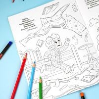 Раскраска "Раскраска с наклейками. По сказкам Чуковского" А4 16стр.