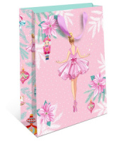 Пакет подар. бум. новогодн. 18*22*10см 157гр/м Балерина