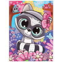 Аппликация из пайеток 17*23см "Енот"