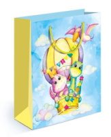 Пакет подар. бумажн. 18*23*8см, 150гр/м, Динозаврики