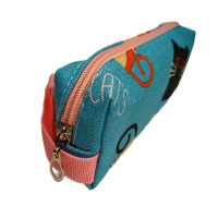 Пенал косметичка текстиль 20*5,5*9 см, ассорти дизайнов