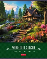 Тетрадь А5  96л кл. Hatber "Дивный сад" мат.лам., тисн., бел.100%